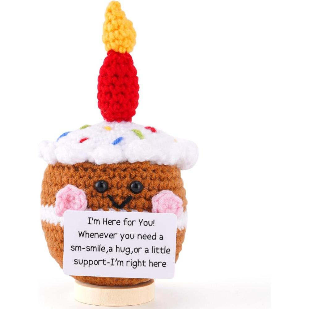 image:imageCrochet Positive Sunflower Capybara Pot with Never Handmade Appreciation Inspirational Gift Long Distance amp Retirement Present for Women Men Teacher Friend Desk DecorCakeim Here for You