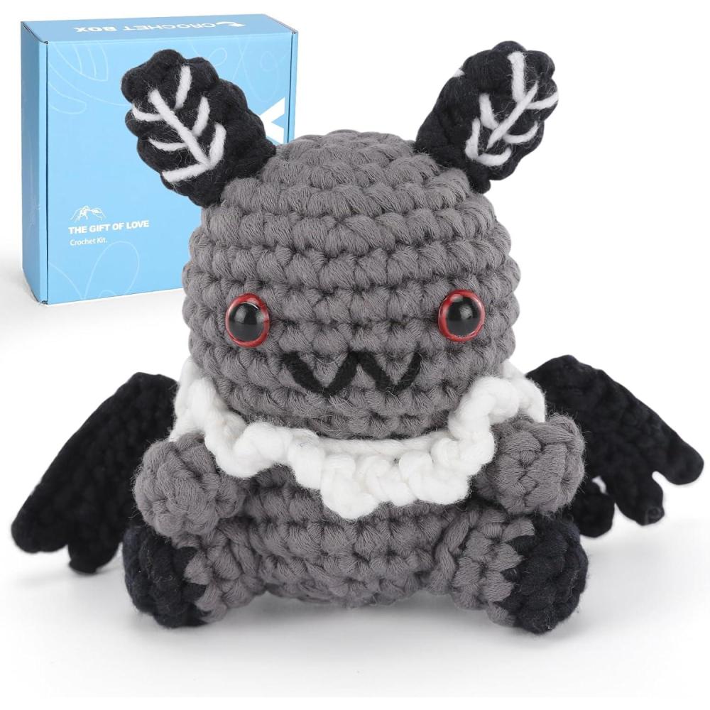 image:imageCrochetBox Crochet Kit for Beginners Adults  Starters Crochet Kit Beginners Crocheting Kitting for Adults Teen Craft Gifts with Crochets Yarns Hook StepbyStep Video InstructionRedEyed Creature