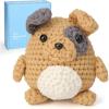 image:imageCrochetBox Crochet Kit for Beginners Adults  Starters Crochet Kit Beginners Crocheting Kitting for Adults Teen Craft Gifts with Crochets Yarns Hook StepbyStep Video InstructionPug